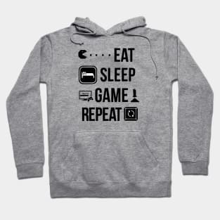 Eat Sleep Game Repeat Gamer Design Hoodie